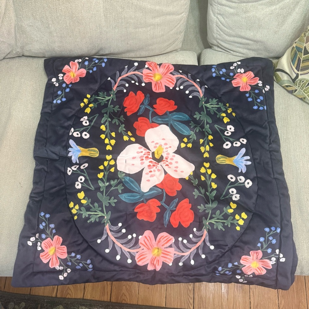 Rifle Paper Co. For Anthropologie Velvet Luxembourg Euro Sham